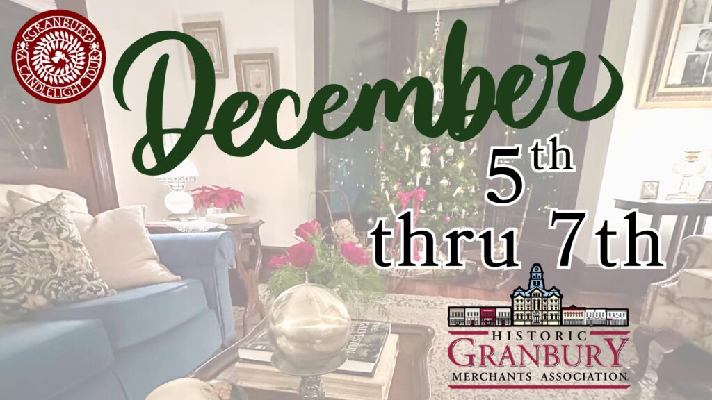 livingroom decorated for Christmas holiday with December 5th thru 7th dates